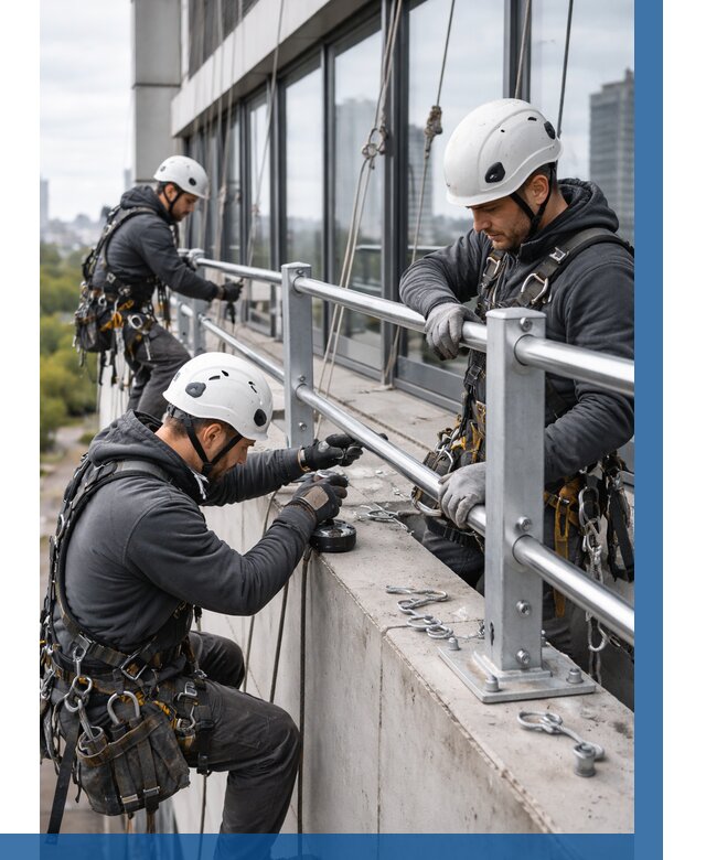 Монтаж ограждений на высоте в Южноуральске, от 1312 р. | ВЫСОТНИК-Жрк