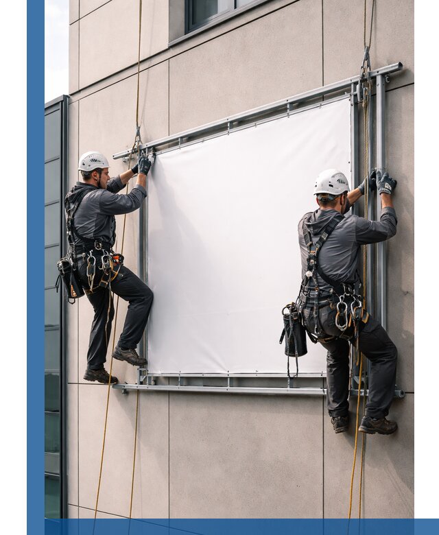 Монтаж наружной рекламной вывески в Южноуральске под ключ