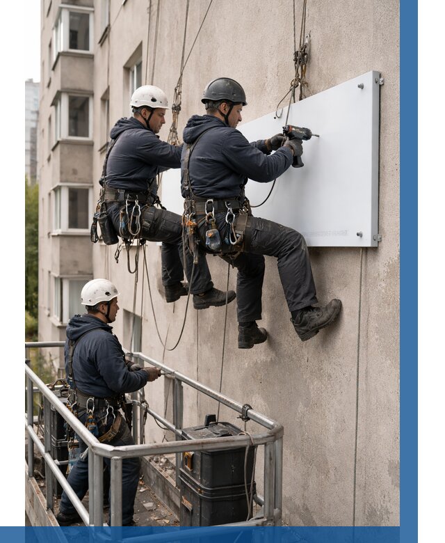 Монтаж табличек и указателей в Южноуральске от 3828 р. | ВЫСОТНИК-Жрк