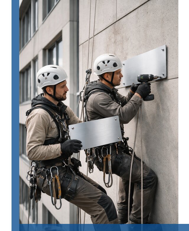 Монтаж табличек и указателей в Южноуральске для зданий и сооружений