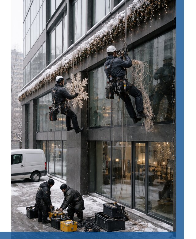 Демонтаж новогоднего оформления в Южноуральске от 6015 р. | ВЫСОТНИК-Жрк