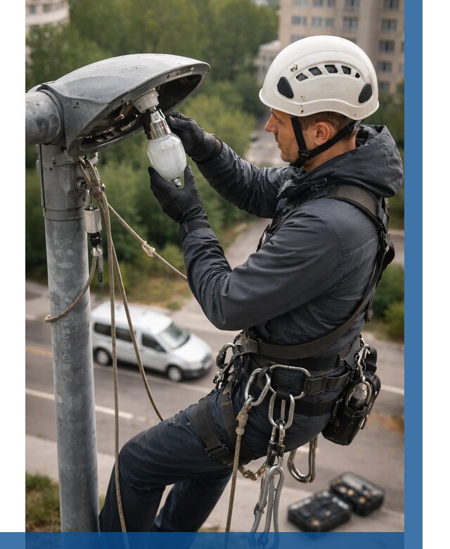 Замена ламп на высоте в Южноуральске от 2734 р. | ВЫСОТНИК-Жрк