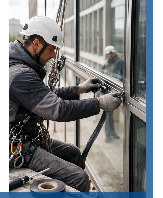 Ремонт витражных конструкций в Южноуральске от 3828 р. | ВЫСОТНИК-Жрк