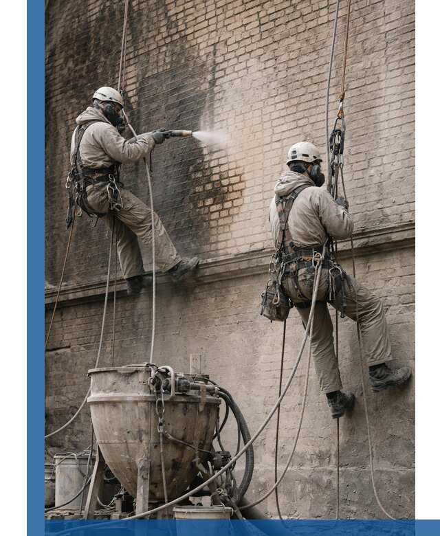 Пескоструйная очистка фасадов в Южноуральске профессионально