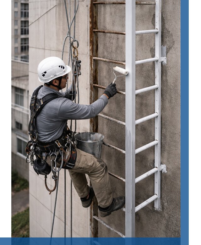 Покраска пожарных лестниц в Южноуральске от 4921 р. | ВЫСОТНИК-Жрк