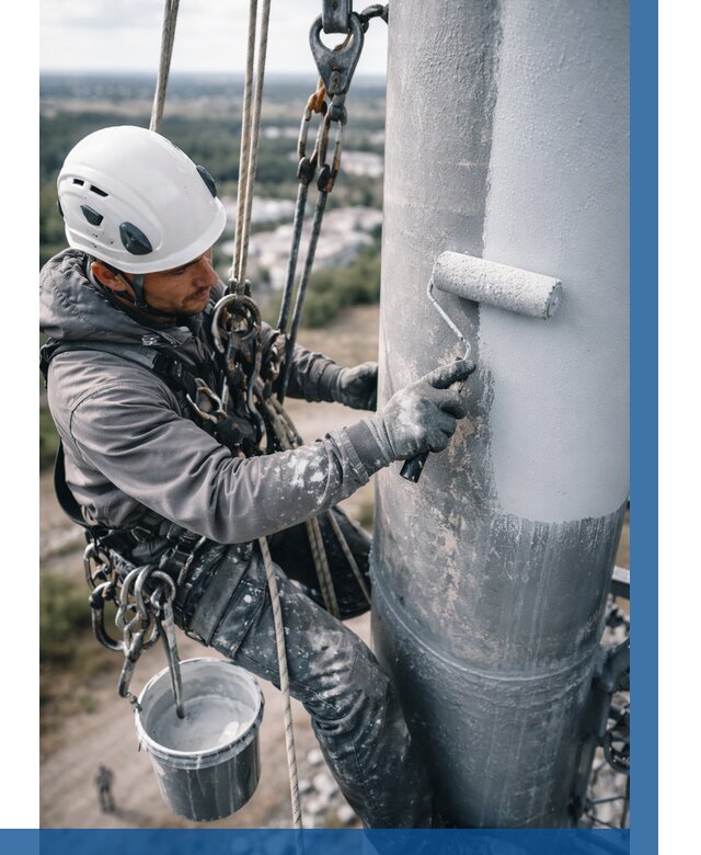 Покраска мачт связи под ключ в Южноуральске от 930 р. | ВЫСОТНИК-Жрк