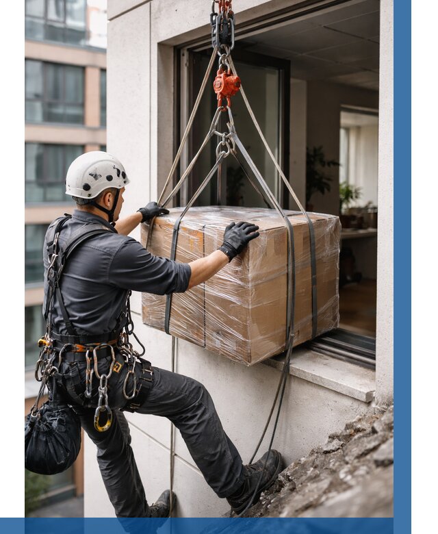 Подъем груза через окно в Южноуральске от 4921 р. | ВЫСОТНИК-Жрк