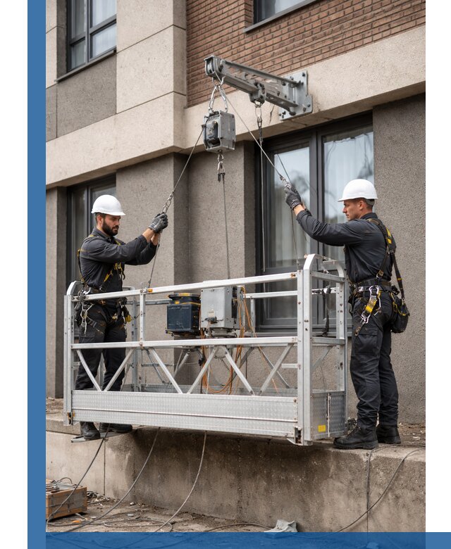 Монтаж и подъем фасадной люльки в Южноуральске с гарантией безопасности