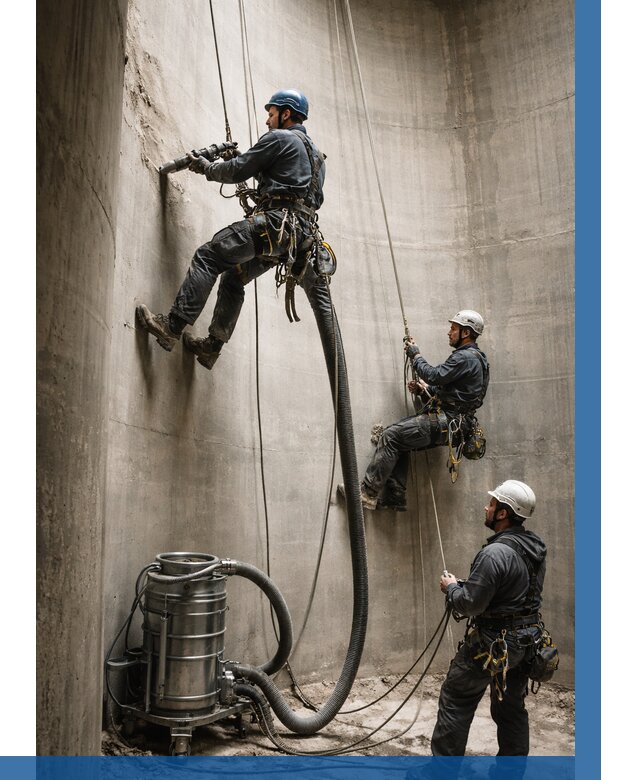 Зачистка силосов в Южноуральске от 4921 р. Договор и смета ВЫСОТНИК-Жрк