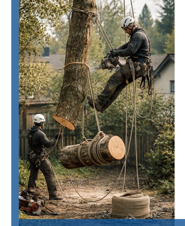 Валка деревьев частями в Южноуральске, безопасно и аккуратно