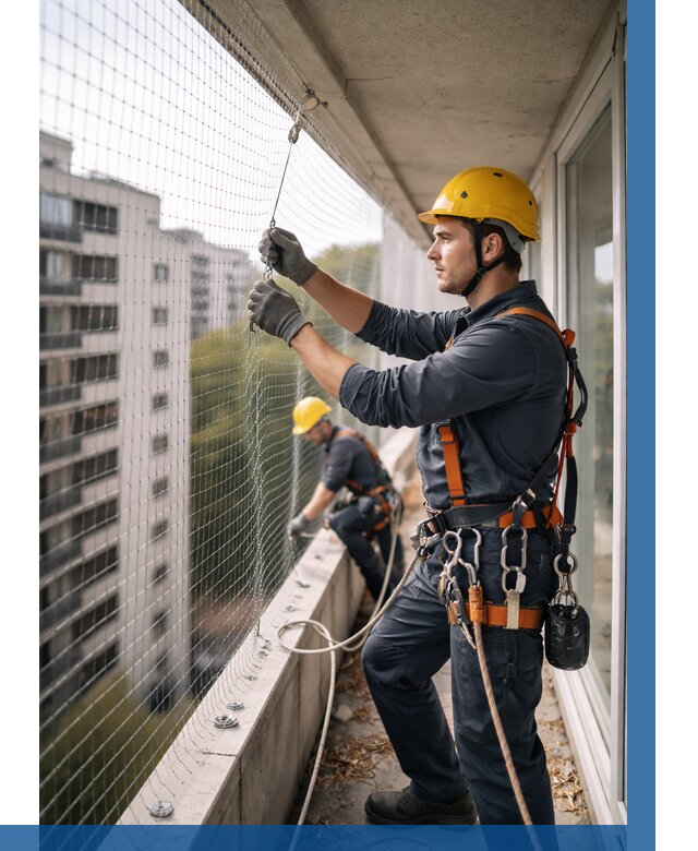 Монтаж сетки от птиц в Южноуральске от 4921 р. | ВЫСОТНИК-Жрк