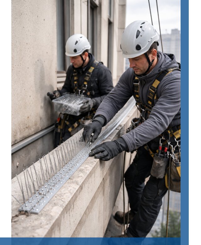 Установка шипов от птиц в Южноуральске от 930 р. | ВЫСОТНИК-Жрк